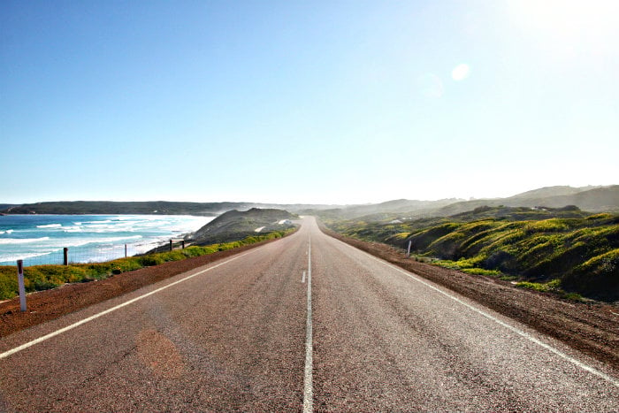 vistas de una carretera de australia