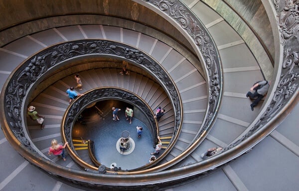 Escaliers des musées du Vatican, Rome