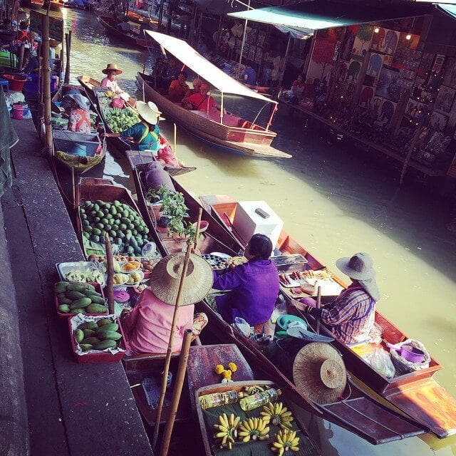 mercato galleggiante di bangkok